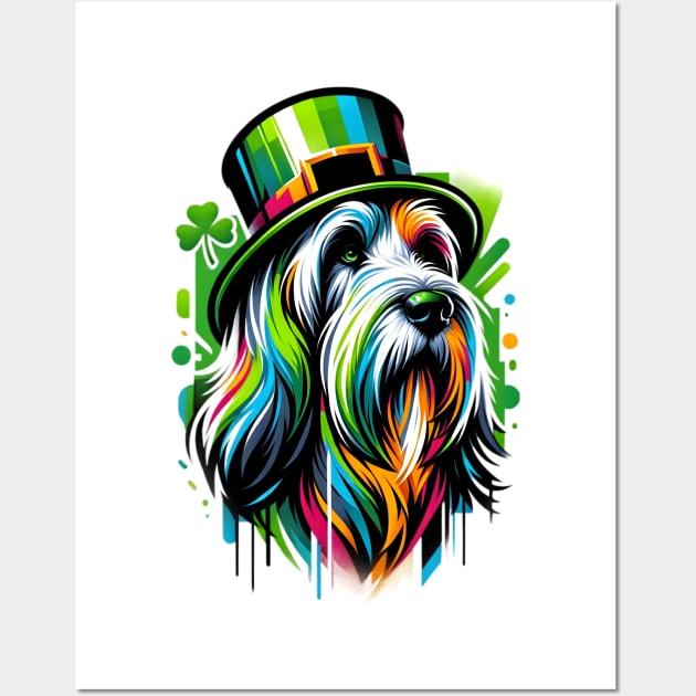 Schapendoes Dog's Spirited Saint Patrick's Day Celebration Wall Art by ArtRUs